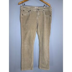Free People Corduroy Straight Leg Pants Womens Size 30 Tan